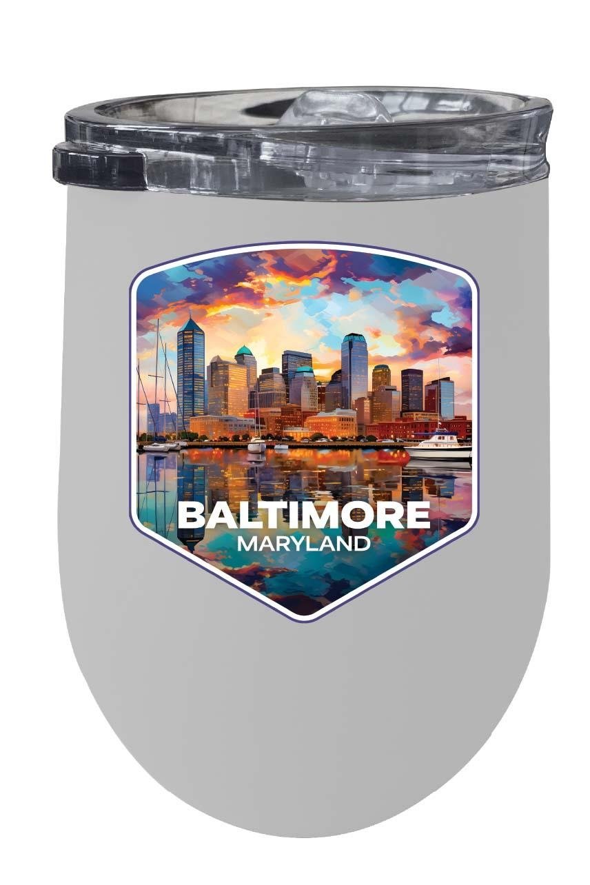 Baltimore Maryland A Souvenir 12 oz Insulated Wine Tumbler Image 1