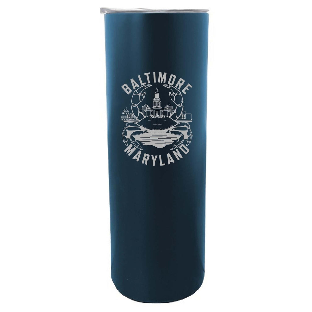 Baltimore Maryland A Souvenir 20 oz Engraved Insulated Skinny Tumbler Image 4