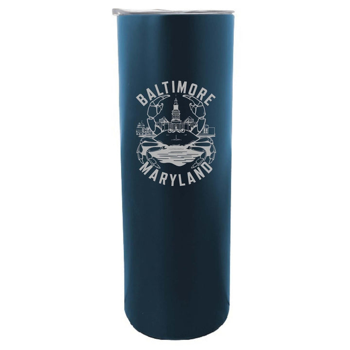 Baltimore Maryland A Souvenir 20 oz Engraved Insulated Skinny Tumbler Image 4