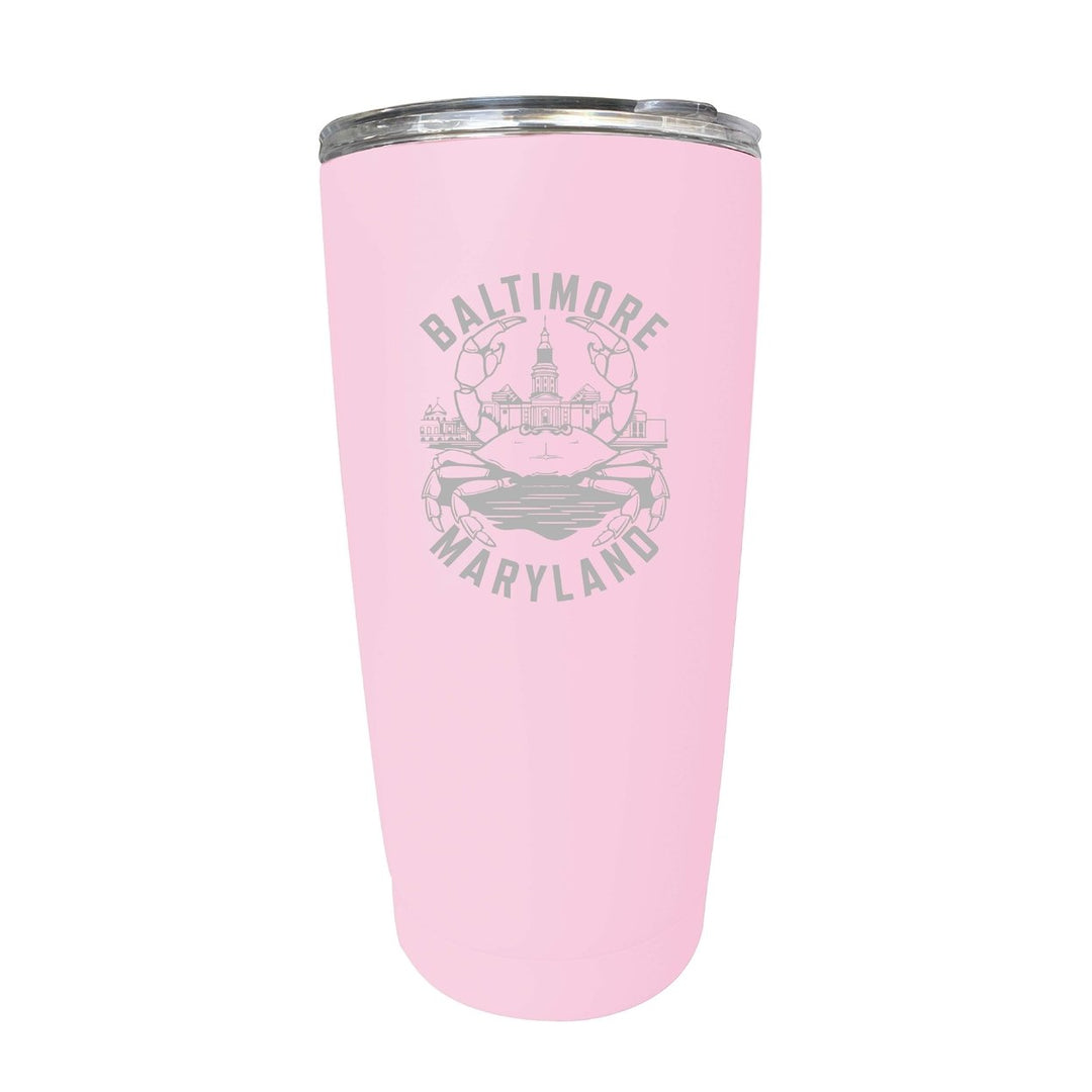 Baltimore Maryland A Souvenir 16 oz Engraved Insulated Tumbler Image 4