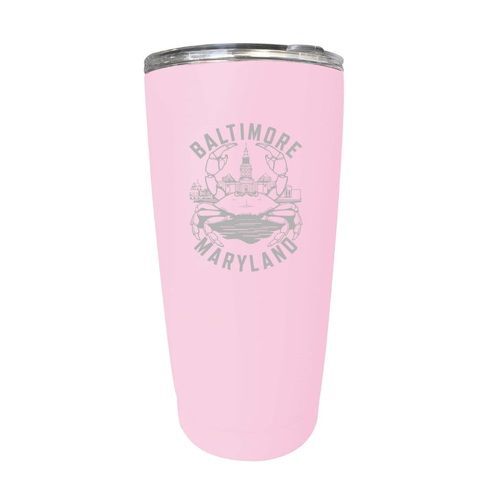 Baltimore Maryland A Souvenir 16 oz Engraved Insulated Tumbler Image 1