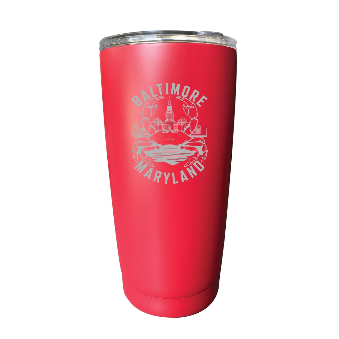 Baltimore Maryland A Souvenir 16 oz Engraved Insulated Tumbler Image 7