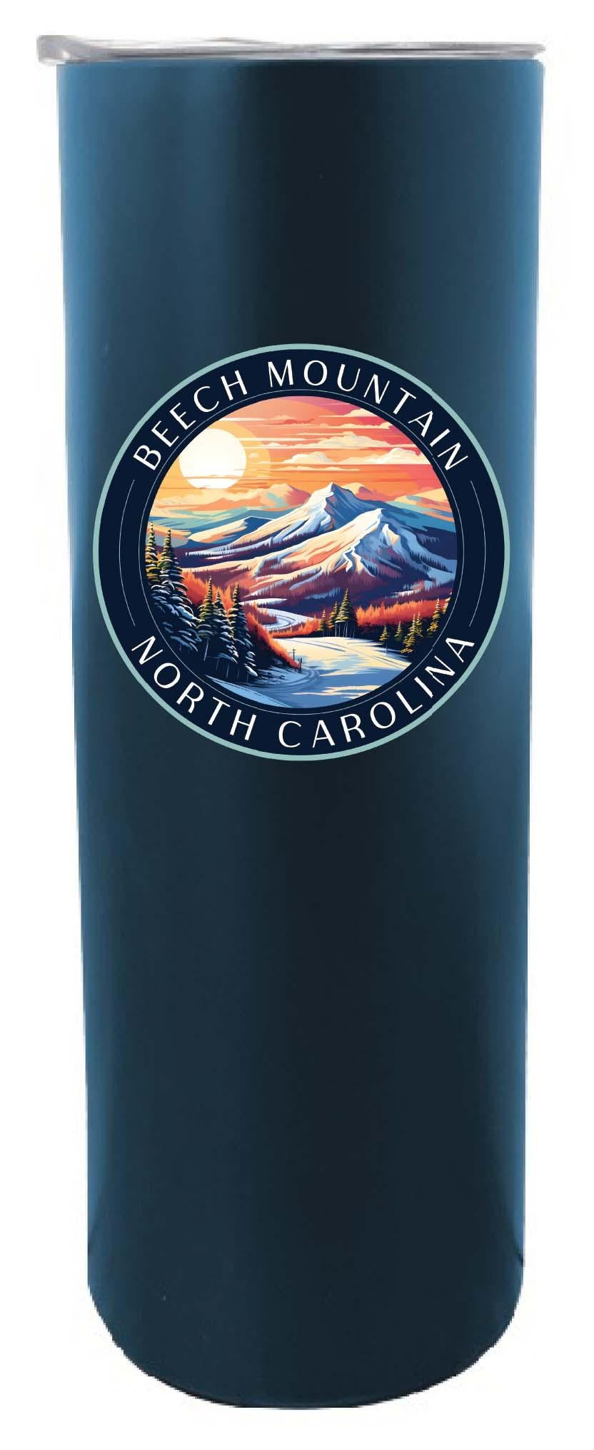 Beech Mountain North Carolina B Souvenir 20 oz Insulated Skinny Tumbler Glitter Image 4