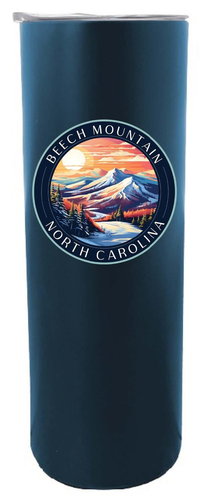 Beech Mountain North Carolina B Souvenir 20 oz Insulated Skinny Tumbler Glitter Image 1