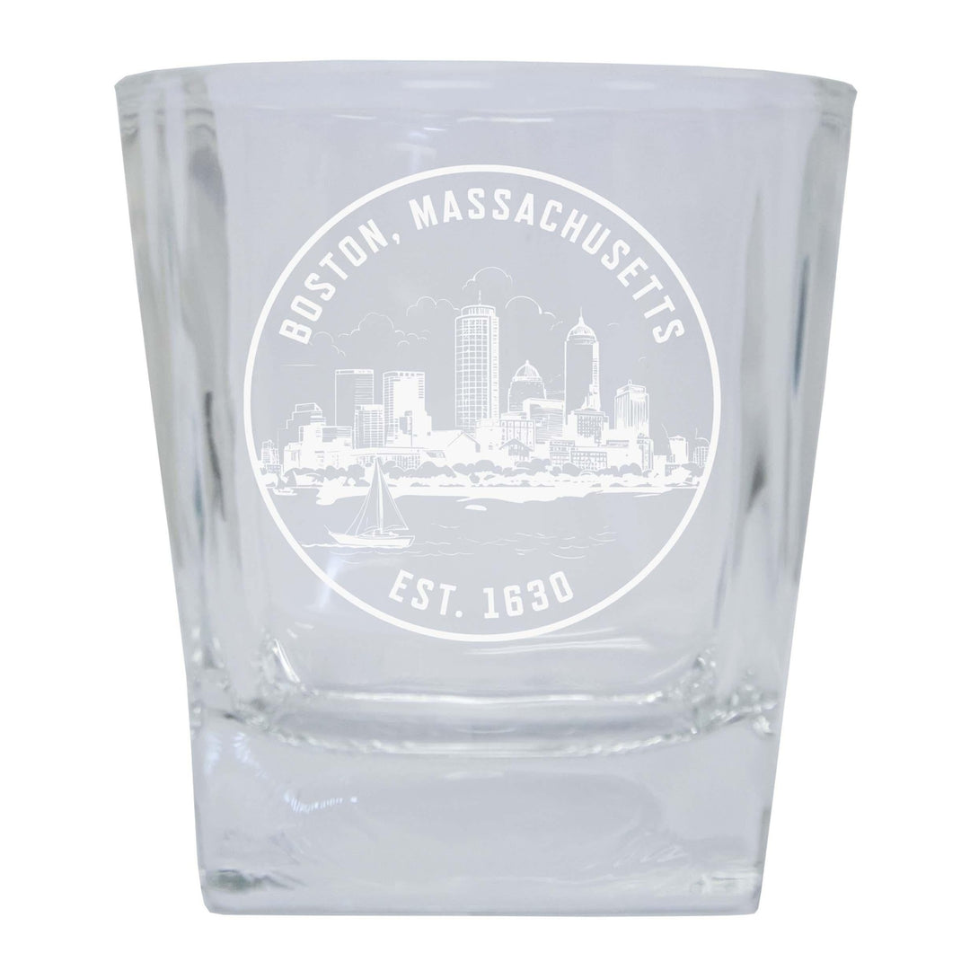 Boston Massachusetts Souvenir 5 oz Engraved Shooter Glass Image 1