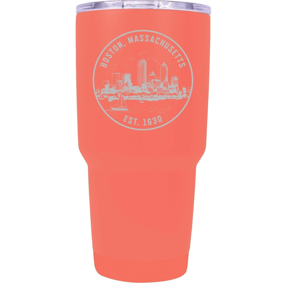 Boston Massachusetts Souvenir 24 oz Engraved Insulated Tumbler Image 2