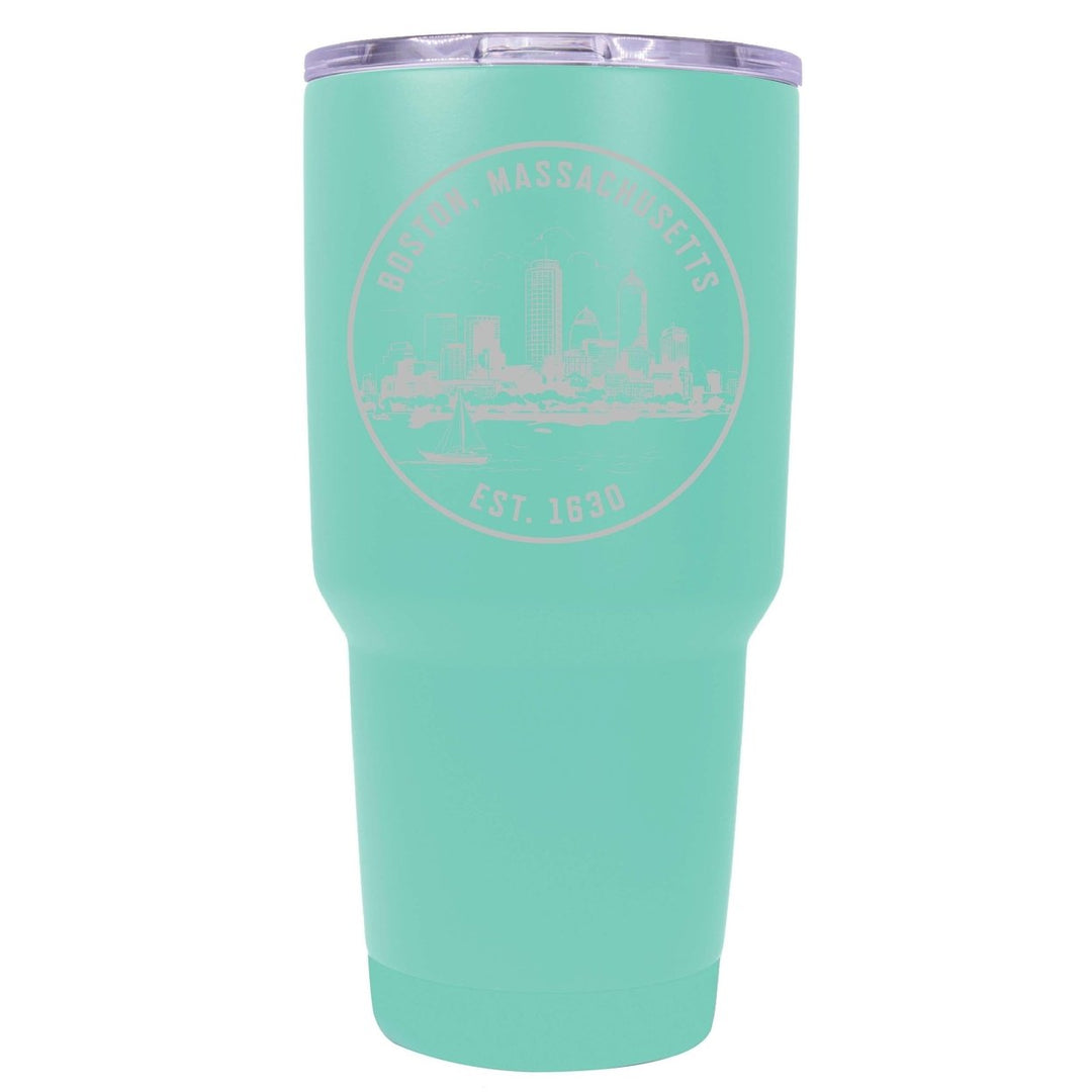 Boston Massachusetts Souvenir 24 oz Engraved Insulated Tumbler Image 4