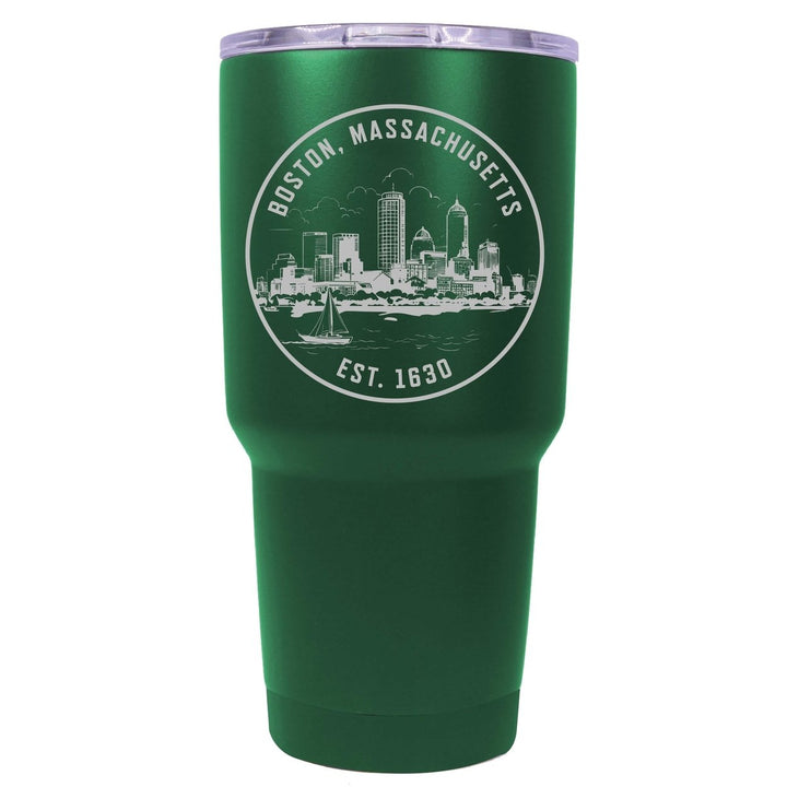 Boston Massachusetts Souvenir 24 oz Engraved Insulated Tumbler Image 4