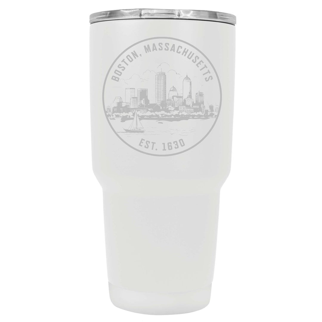 Boston Massachusetts Souvenir 24 oz Engraved Insulated Tumbler Image 6