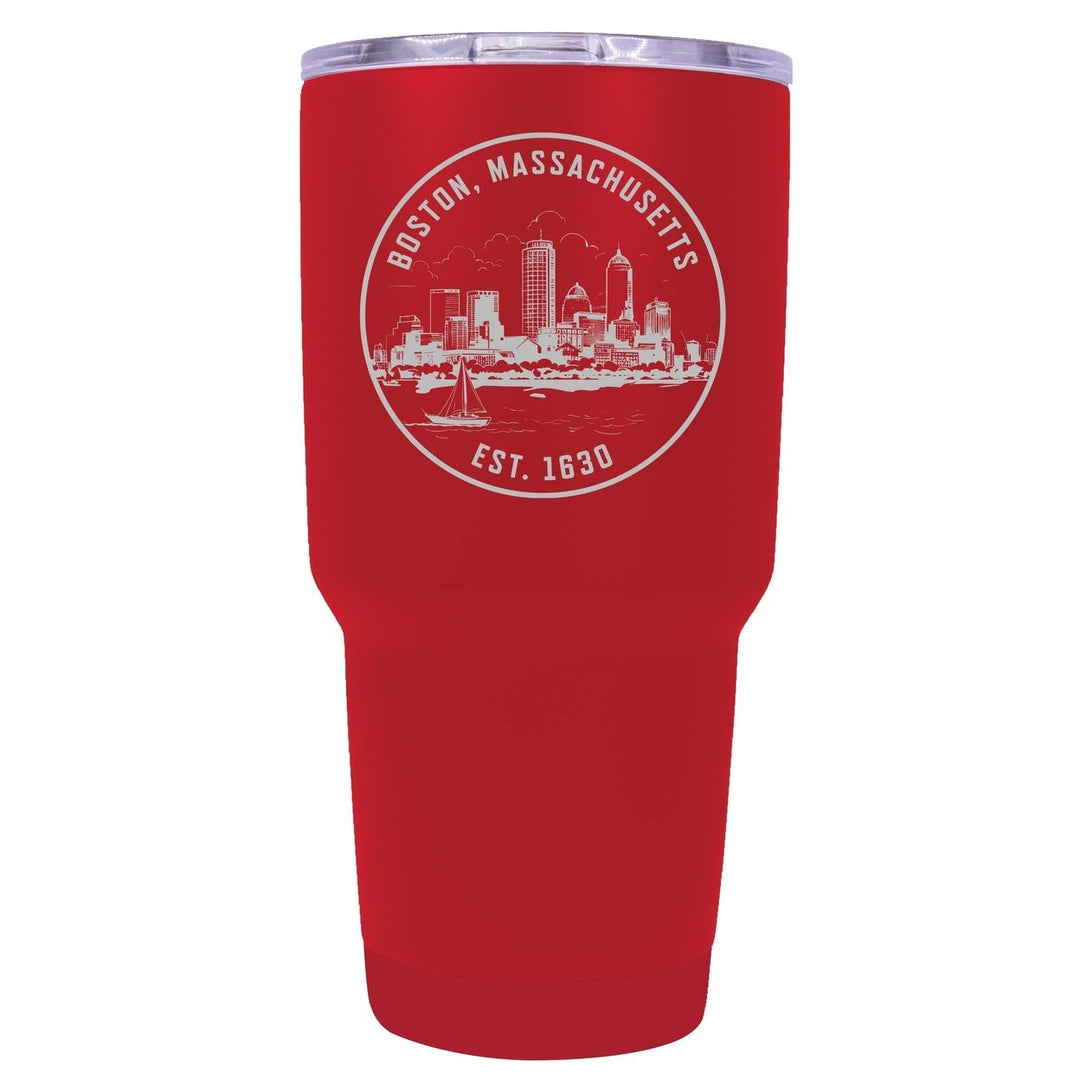 Boston Massachusetts Souvenir 24 oz Engraved Insulated Tumbler Image 7