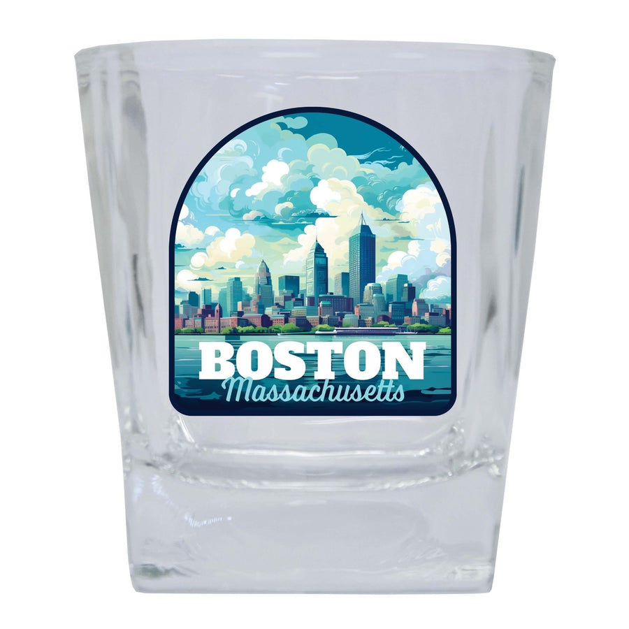 Boston Massachusetts A Souvenir 8oz Whiskey Glass Image 1