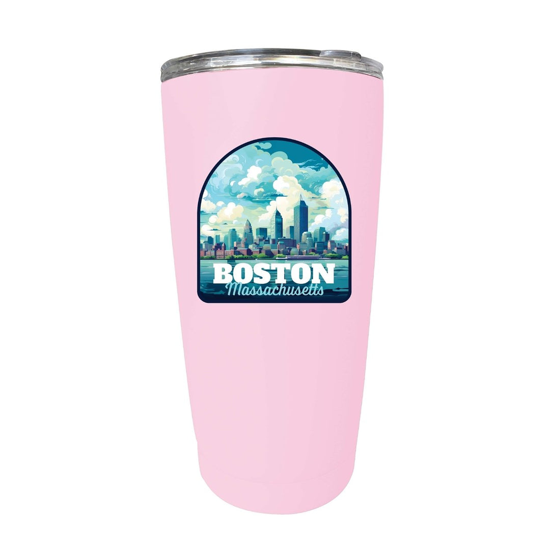 Boston Massachusetts A Souvenir 16 oz Insulated Tumbler Image 1