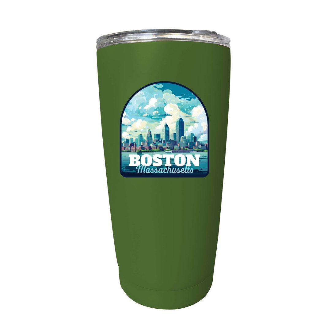 Boston Massachusetts A Souvenir 16 oz Insulated Tumbler Image 1