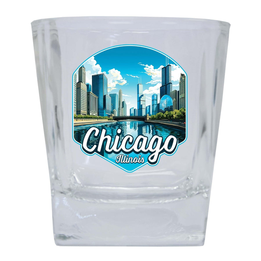 Chicago Illinois A Souvenir 8oz Whiskey Glass Image 1