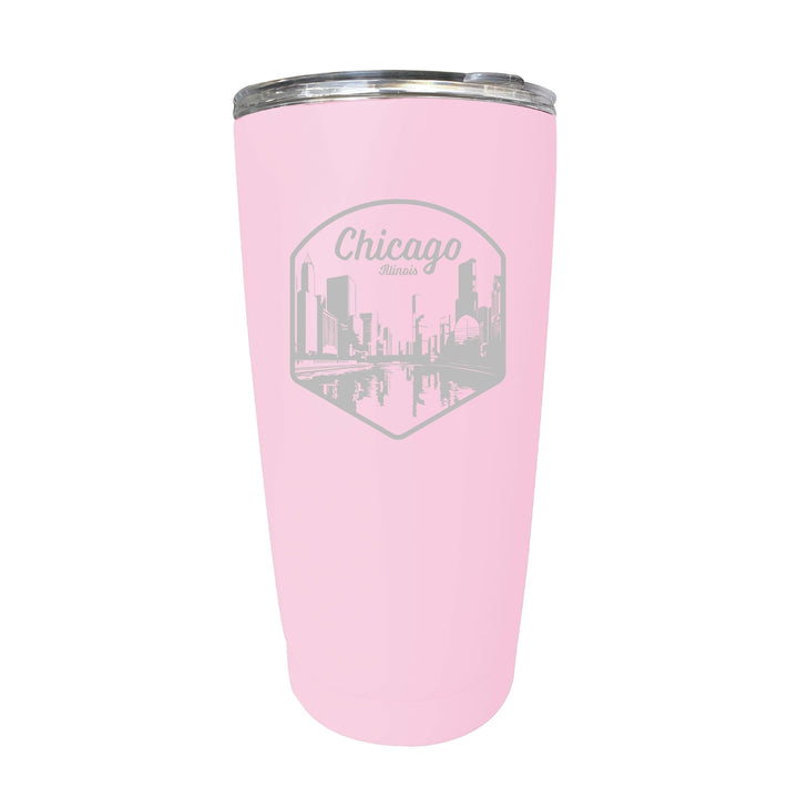 Chicago Illinois Souvenir 16 oz Engraved Insulated Tumbler Image 4