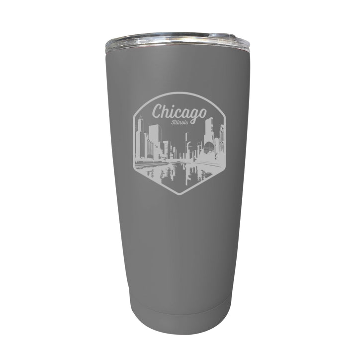 Chicago Illinois Souvenir 16 oz Engraved Insulated Tumbler Image 6