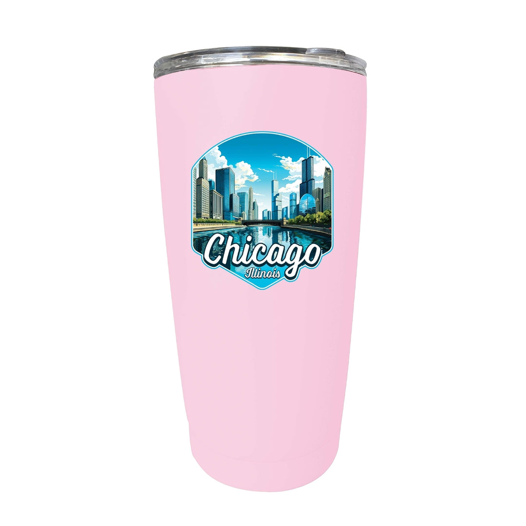 Chicago Illinois A Souvenir 16 oz Insulated Tumbler Image 1