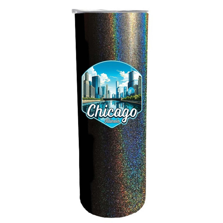 Chicago Illinois A Souvenir 20 oz Insulated Skinny Tumbler Image 1