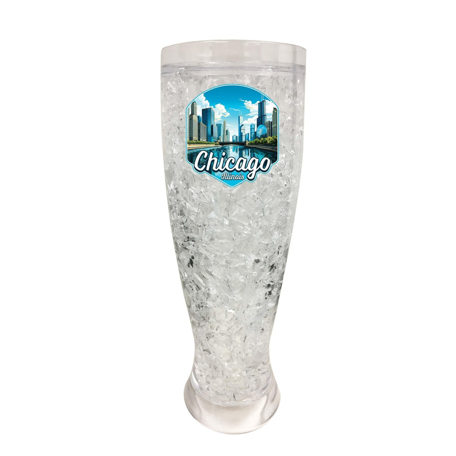 Chicago Illinois A Souvenir 16oz Broken Glass Frosty Mug Image 1
