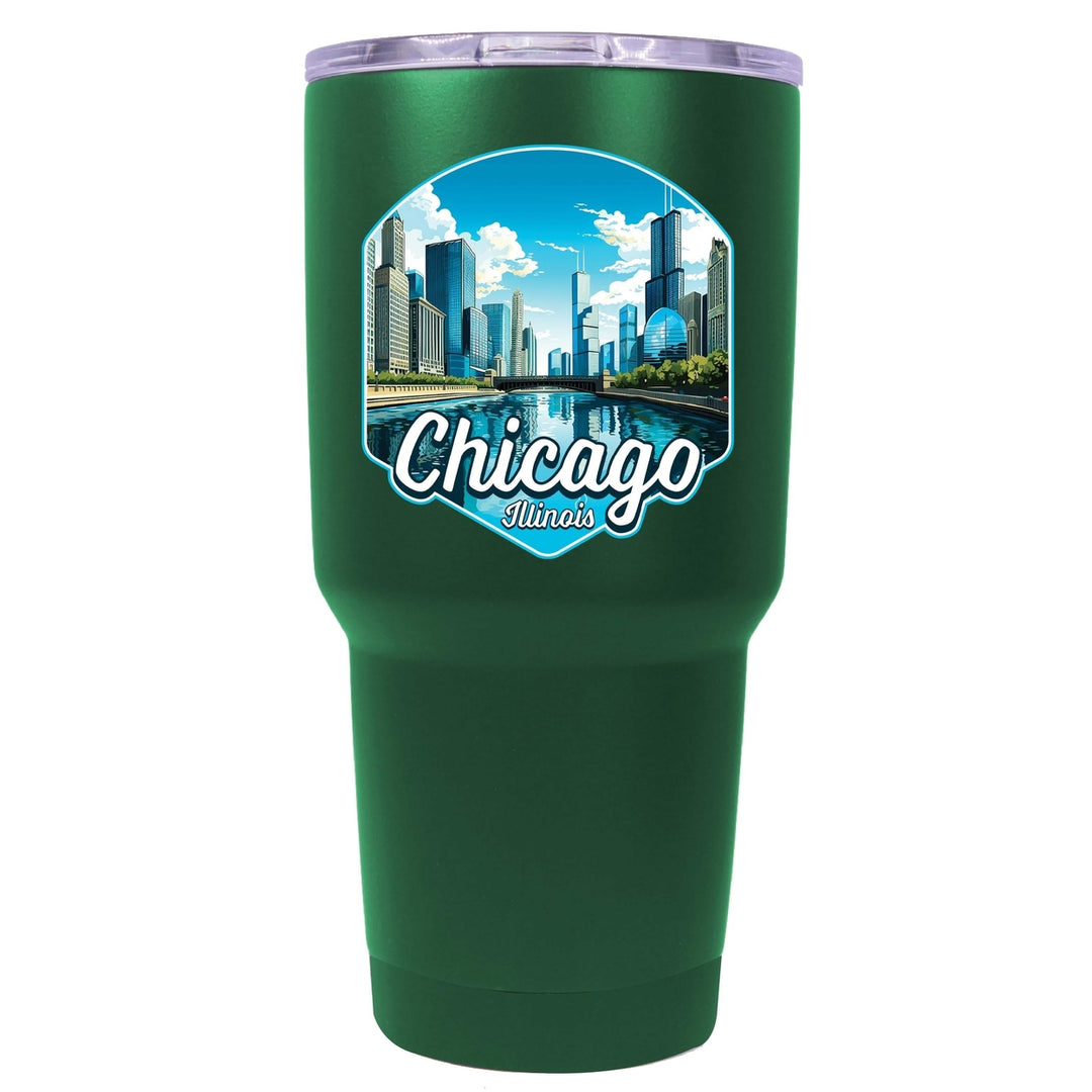 Chicago Illinois A Souvenir 24 oz Insulated Stainless Steel Tumbler Image 4