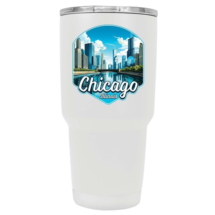 Chicago Illinois A Souvenir 24 oz Insulated Stainless Steel Tumbler Image 4