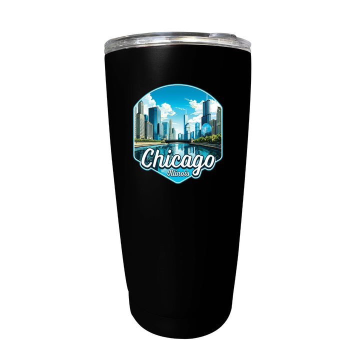 Chicago Illinois A Souvenir 16 oz Insulated Tumbler Image 2