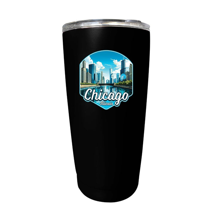 Chicago Illinois A Souvenir 16 oz Insulated Tumbler Image 1