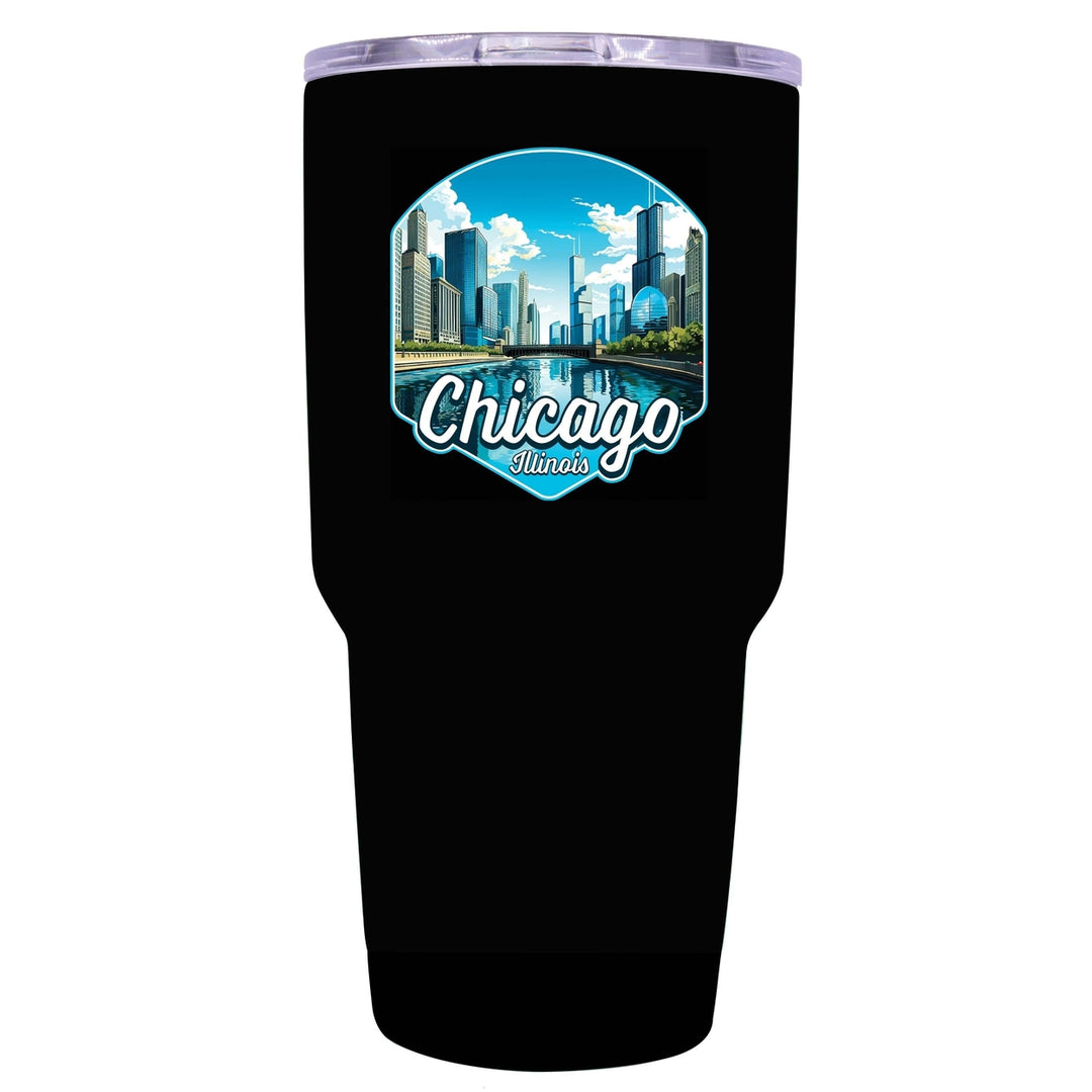 Chicago Illinois A Souvenir 24 oz Insulated Stainless Steel Tumbler Image 7