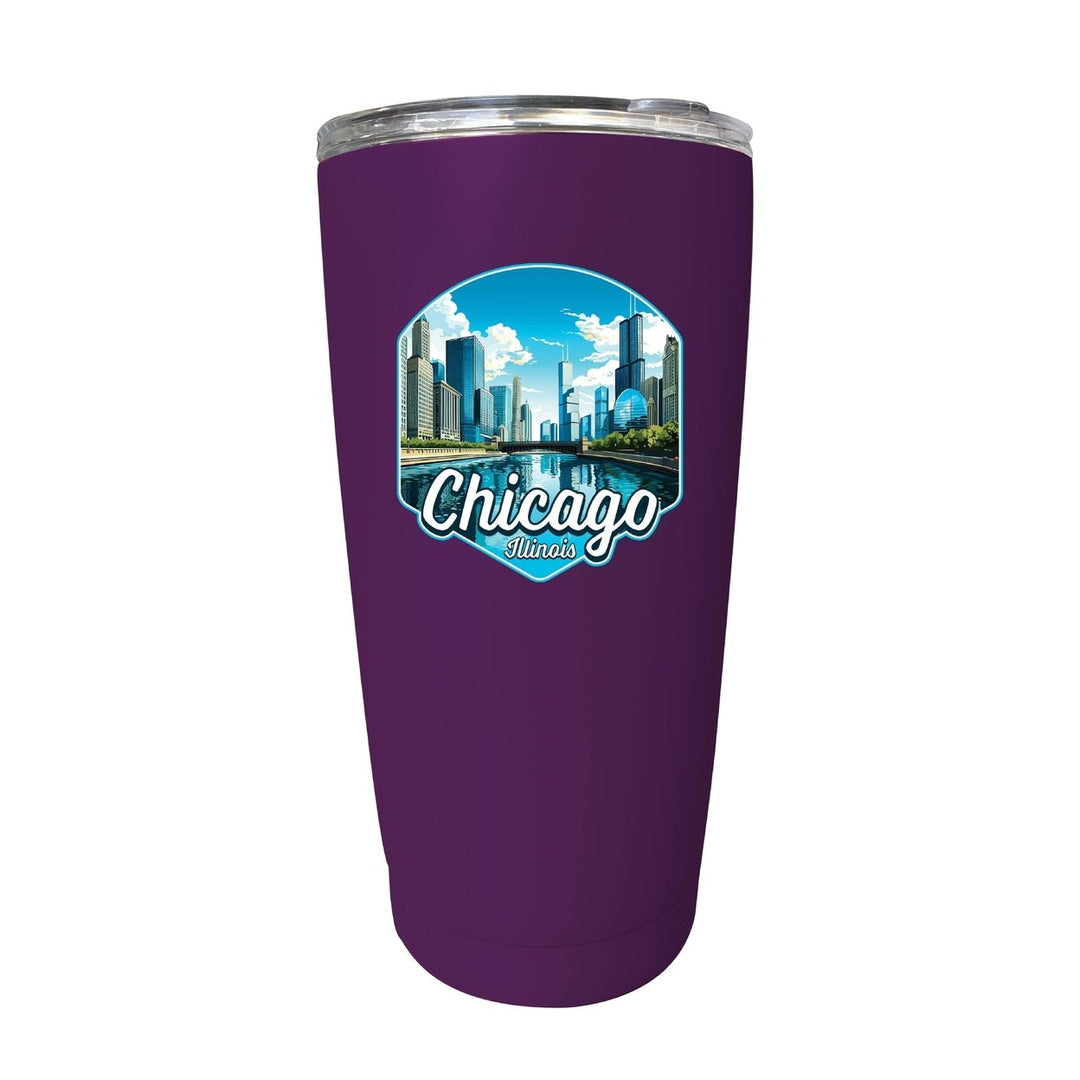 Chicago Illinois A Souvenir 16 oz Insulated Tumbler Image 1