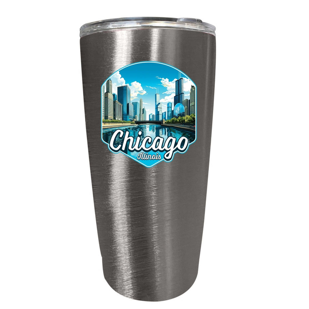 Chicago Illinois A Souvenir 16 oz Insulated Tumbler Image 4