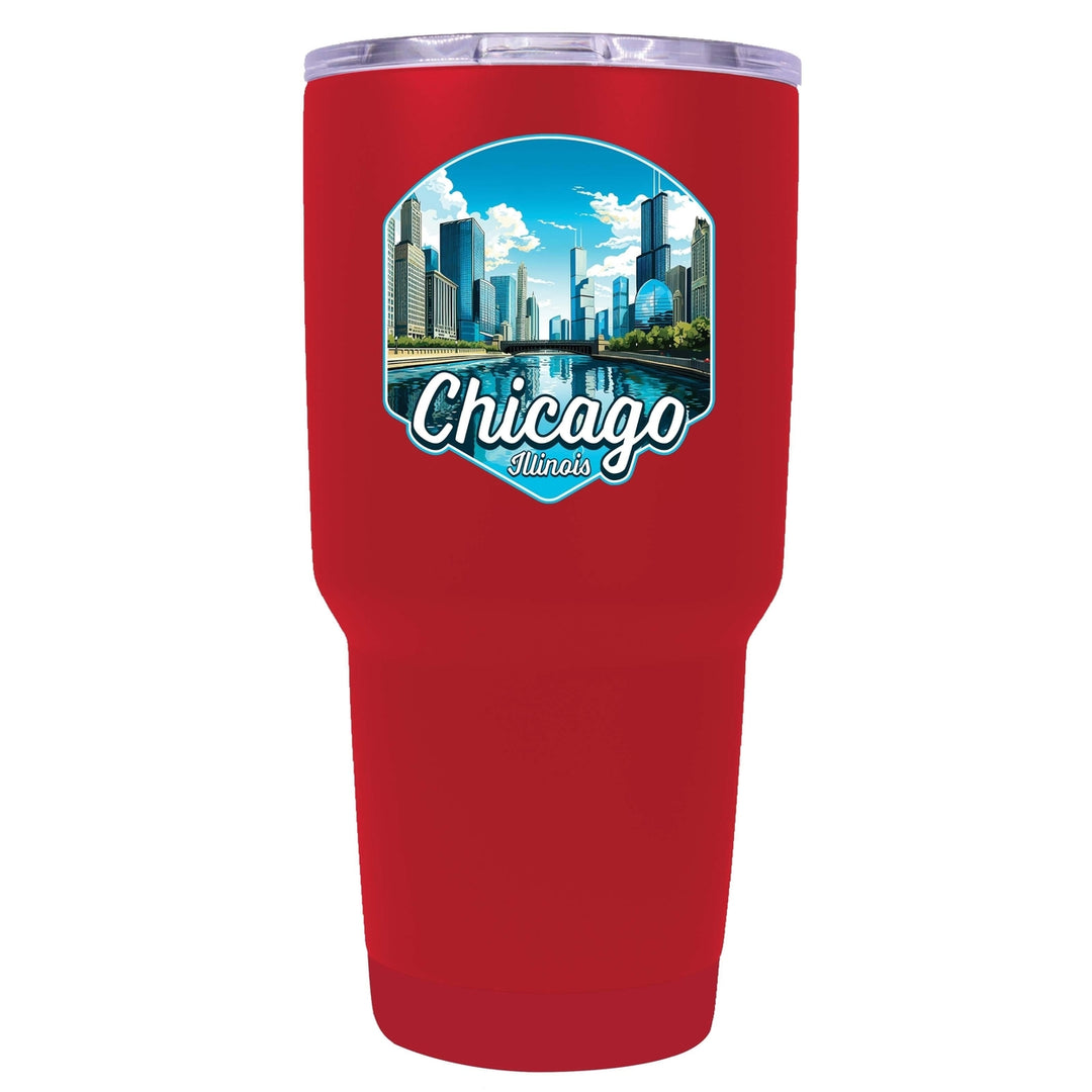 Chicago Illinois A Souvenir 24 oz Insulated Stainless Steel Tumbler Image 8