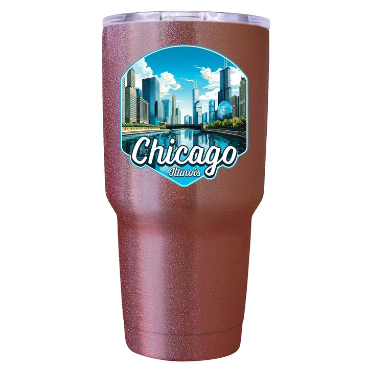 Chicago Illinois A Souvenir 24 oz Insulated Stainless Steel Tumbler Image 9