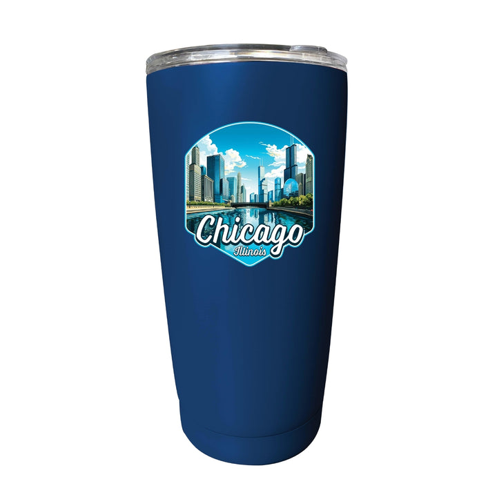 Chicago Illinois A Souvenir 16 oz Insulated Tumbler Image 4