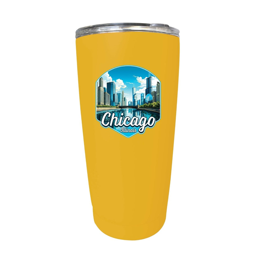 Chicago Illinois A Souvenir 16 oz Insulated Tumbler Image 1