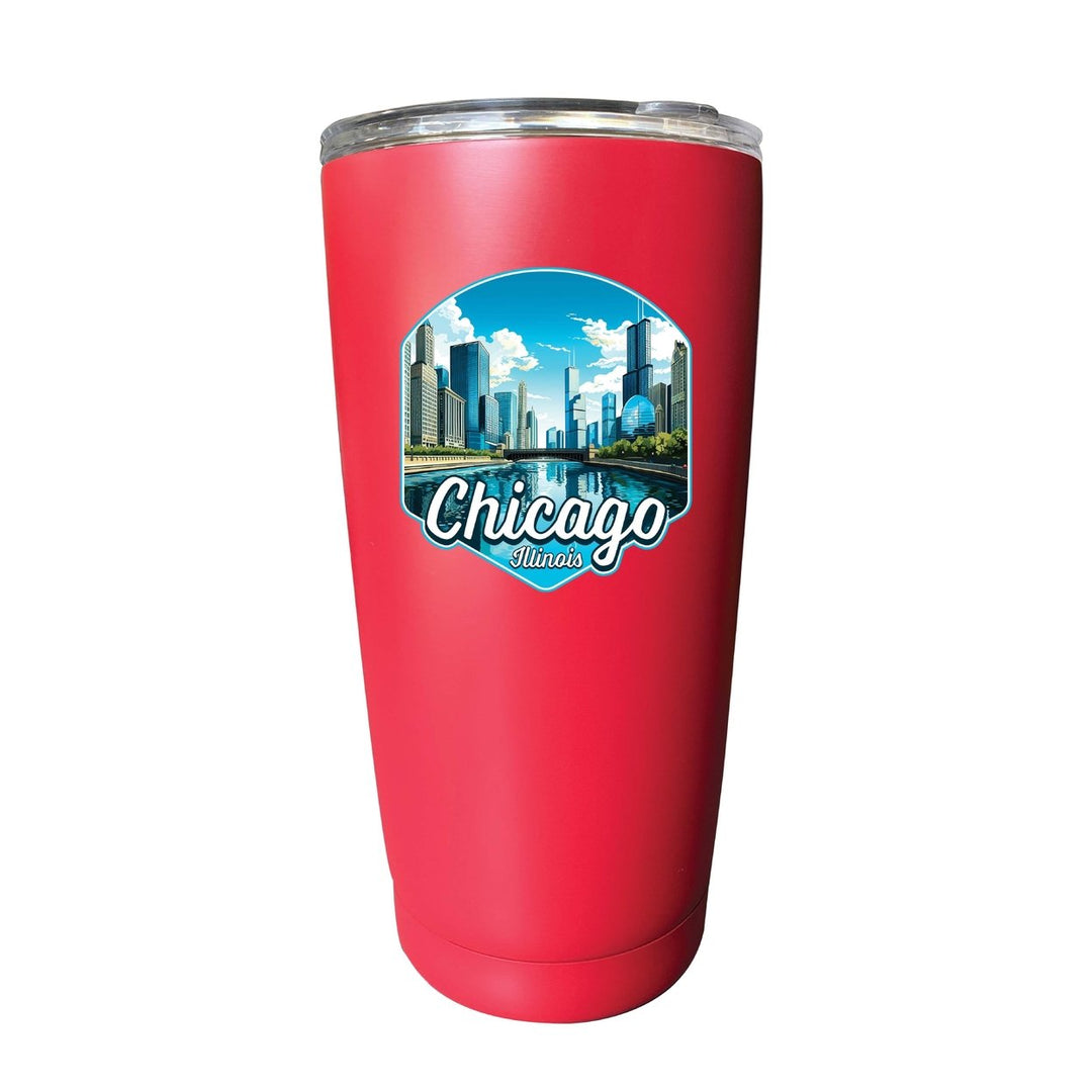 Chicago Illinois A Souvenir 16 oz Insulated Tumbler Image 1