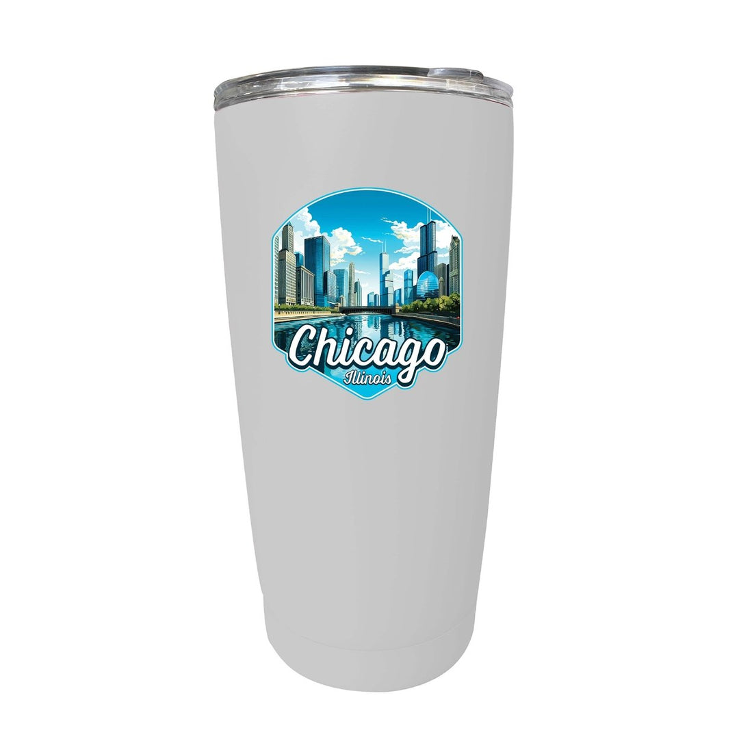 Chicago Illinois A Souvenir 16 oz Insulated Tumbler Image 1