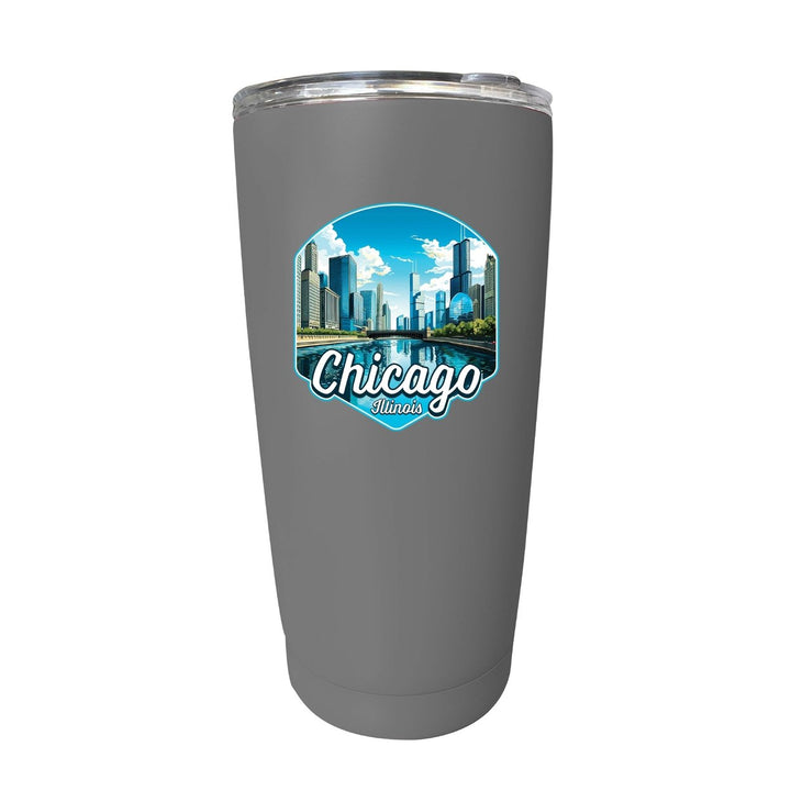 Chicago Illinois A Souvenir 16 oz Insulated Tumbler Image 1