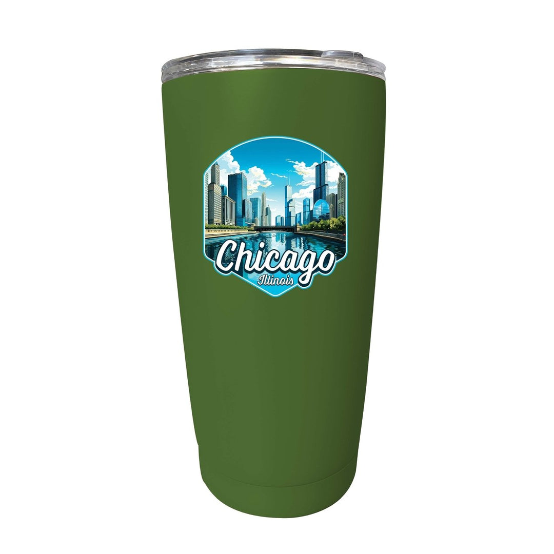 Chicago Illinois A Souvenir 16 oz Insulated Tumbler Image 1