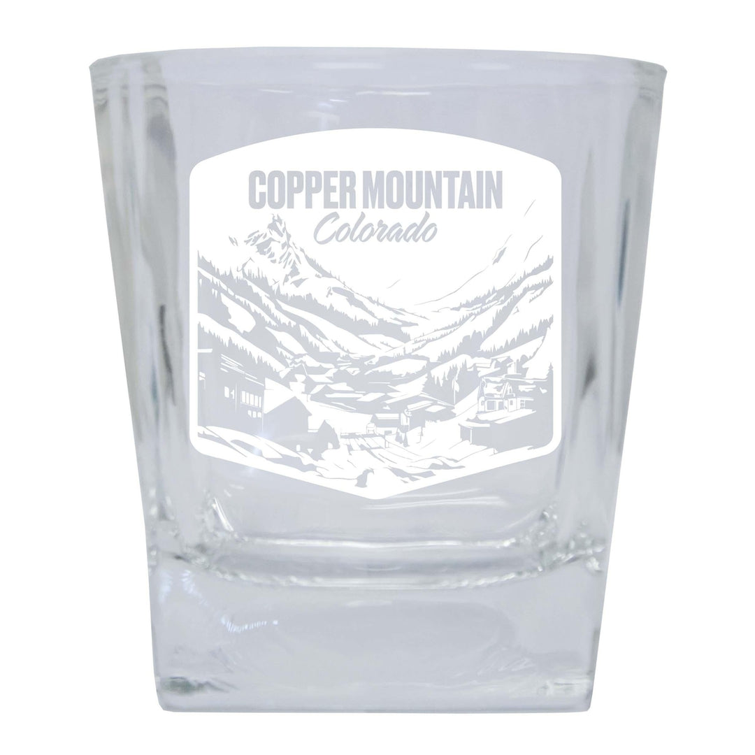 Copper Mountain Souvenir 8oz Engraved Whiskey Glass Rocks Glass Image 1