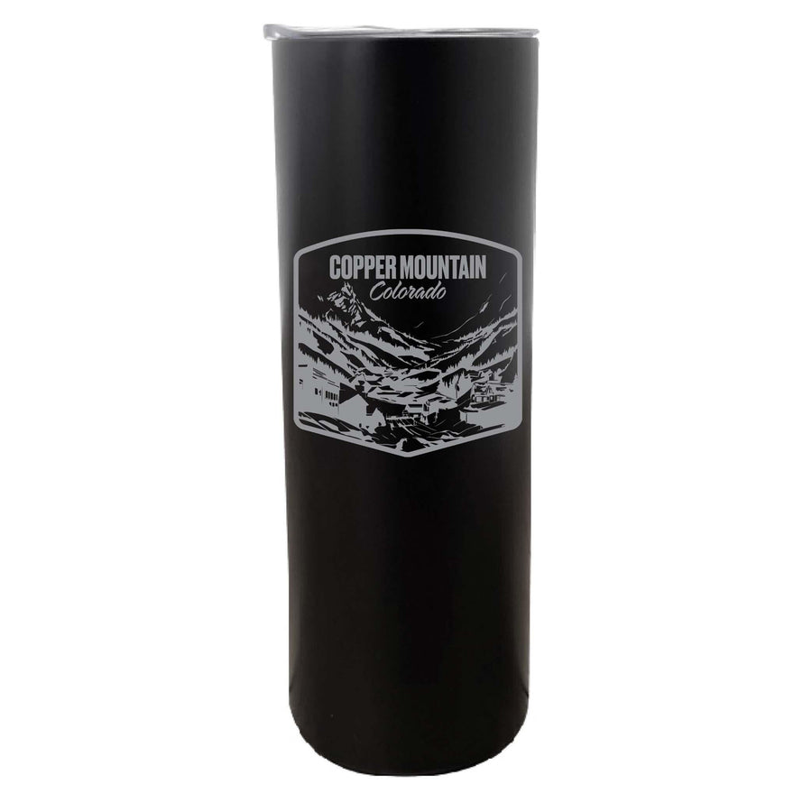 Copper Mountain Souvenir 20 oz Engraved Insulated Skinny Tumbler Image 1