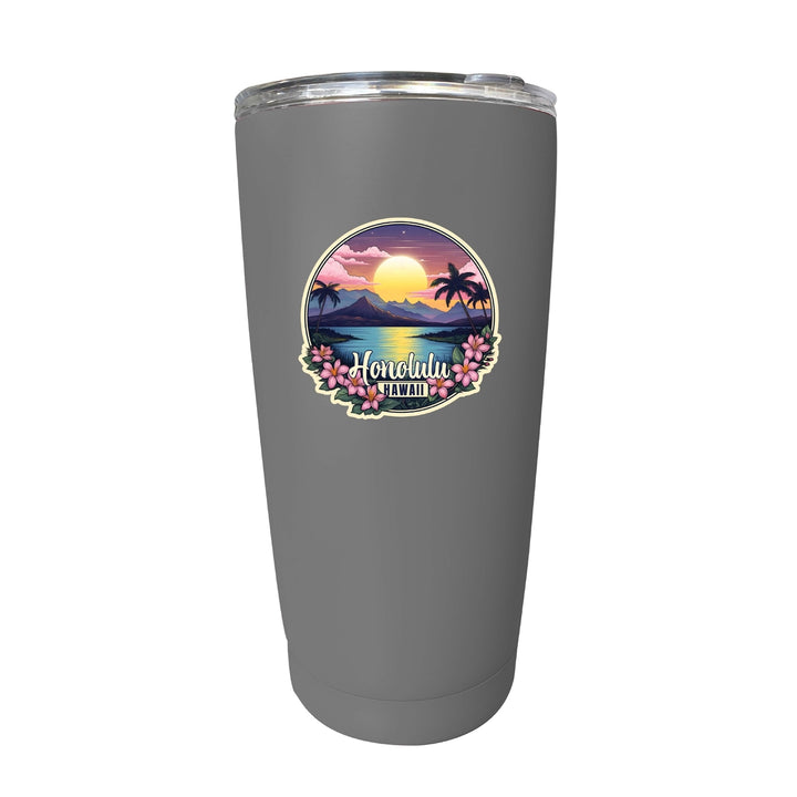 Honolulu Hawaii B Souvenir 16 oz Insulated Tumbler Image 1