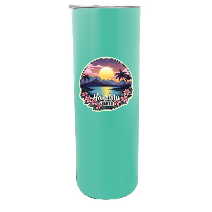 Honolulu Hawaii B Souvenir 20 oz Insulated Skinny Tumbler Image 2