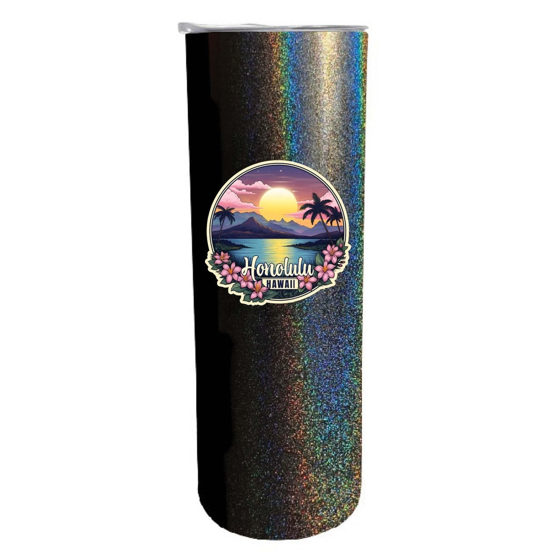 Honolulu Hawaii B Souvenir 20 oz Insulated Skinny Tumbler Image 3