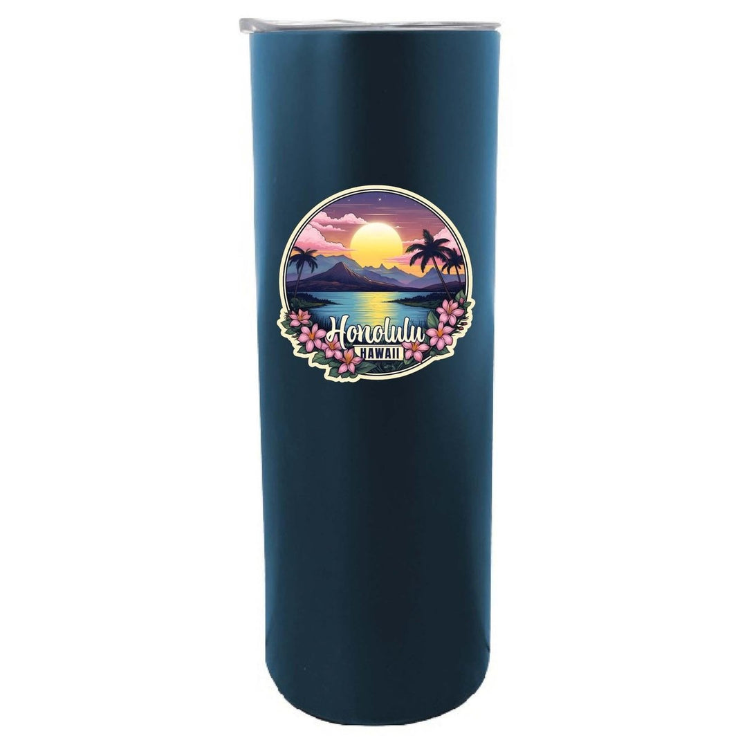 Honolulu Hawaii B Souvenir 20 oz Insulated Skinny Tumbler Image 4