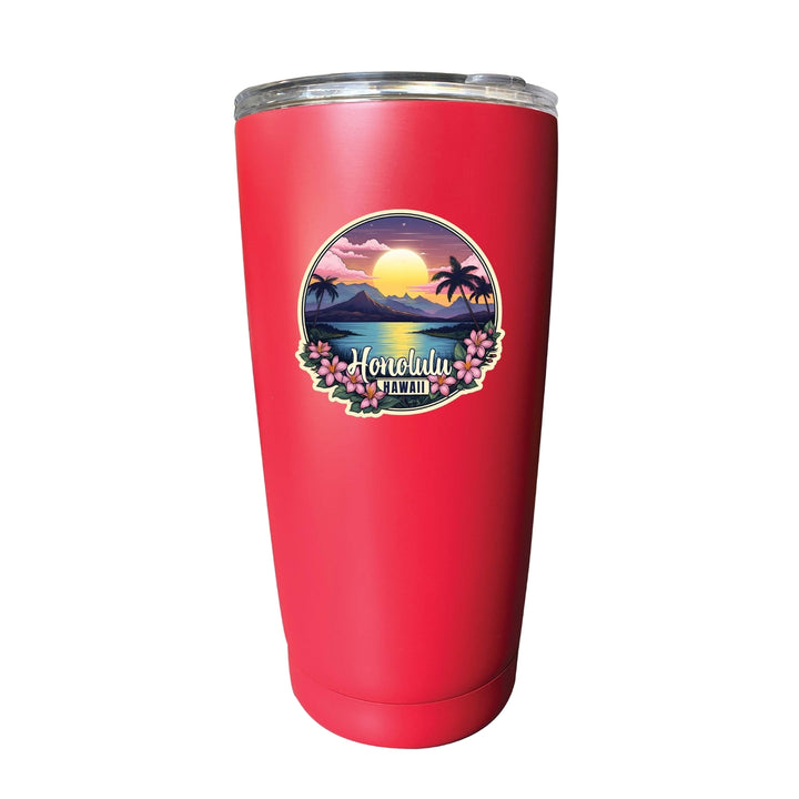 Honolulu Hawaii B Souvenir 16 oz Insulated Tumbler Image 2