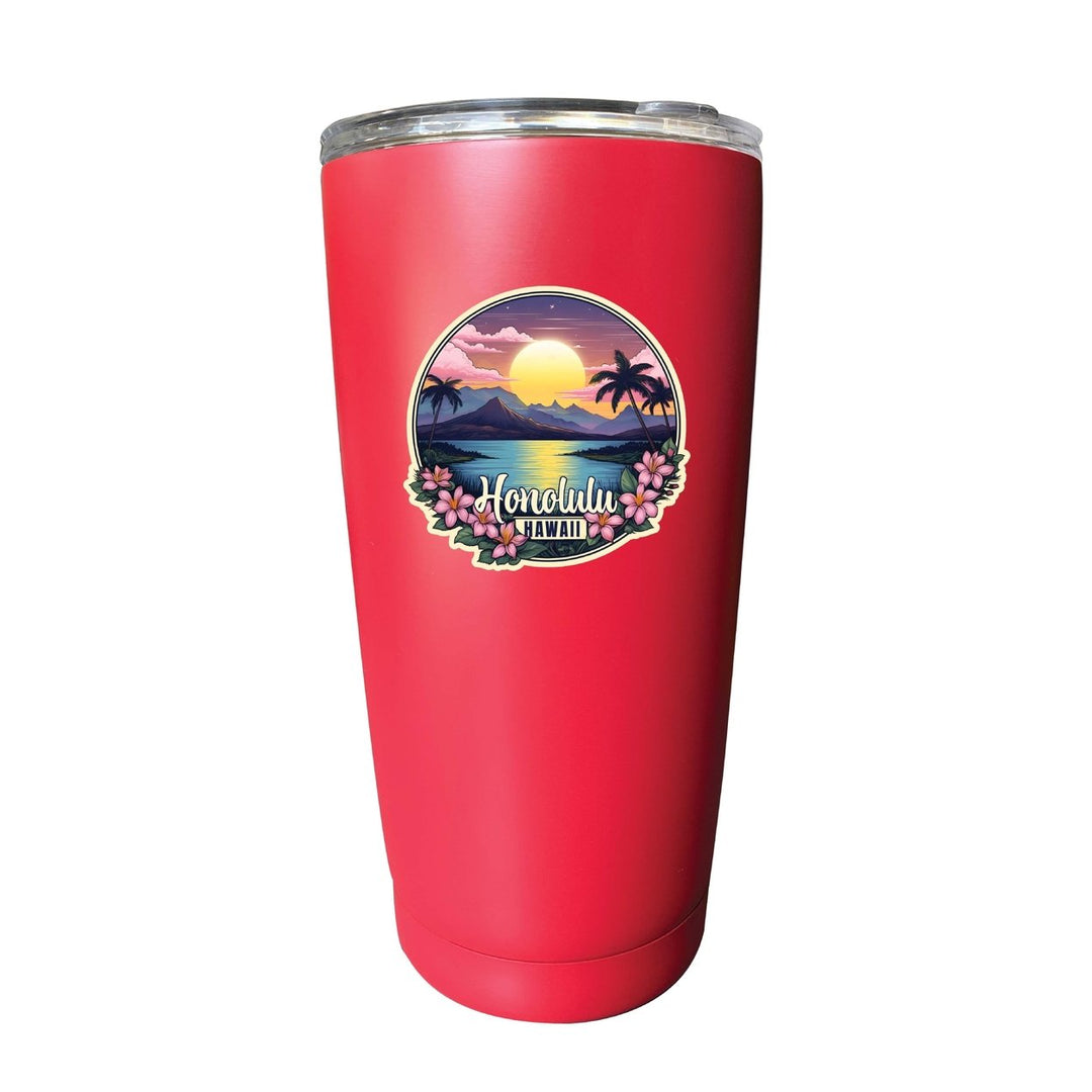 Honolulu Hawaii B Souvenir 16 oz Insulated Tumbler Image 1