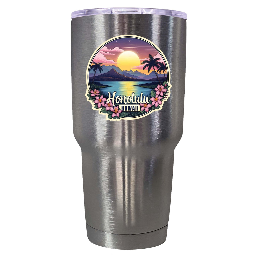 Honolulu Hawaii B Souvenir 24 oz Insulated Stainless Steel Tumbler Image 2