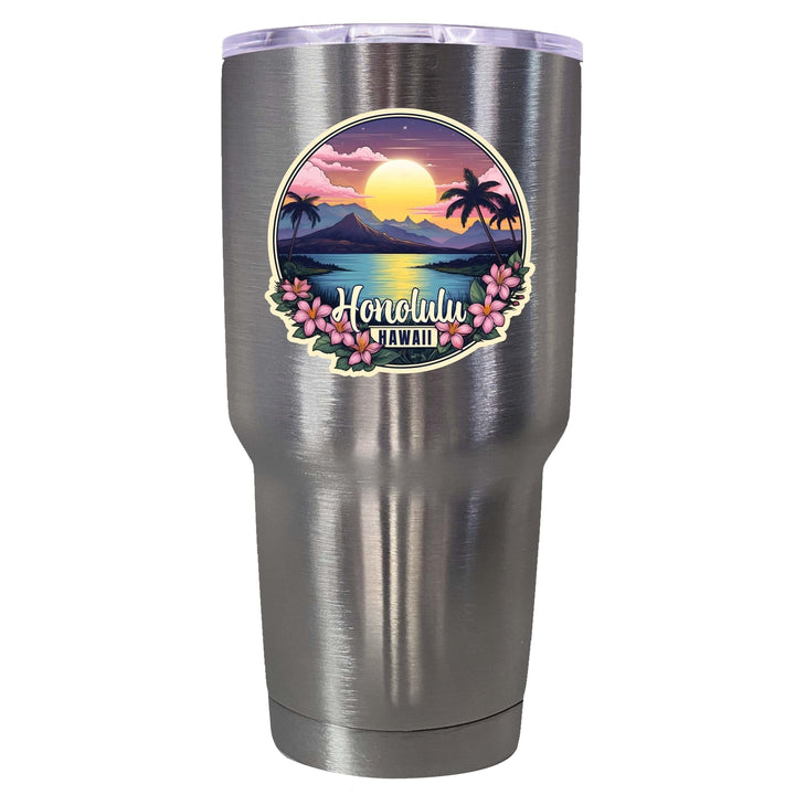 Honolulu Hawaii B Souvenir 24 oz Insulated Stainless Steel Tumbler Image 2