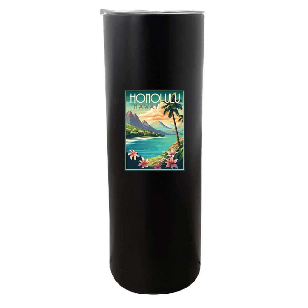 Honolulu Hawaii C Souvenir 20 oz Insulated Skinny Tumbler Image 1