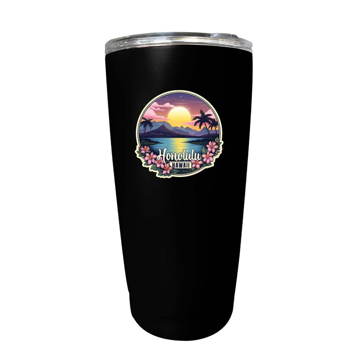 Honolulu Hawaii B Souvenir 16 oz Insulated Tumbler Image 3